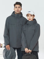 High End Outdoor Assault Suit Men Women Two-piece Set Three in One With Thick Fleece Warm Jacket Mountaineering Cloth Raincoat