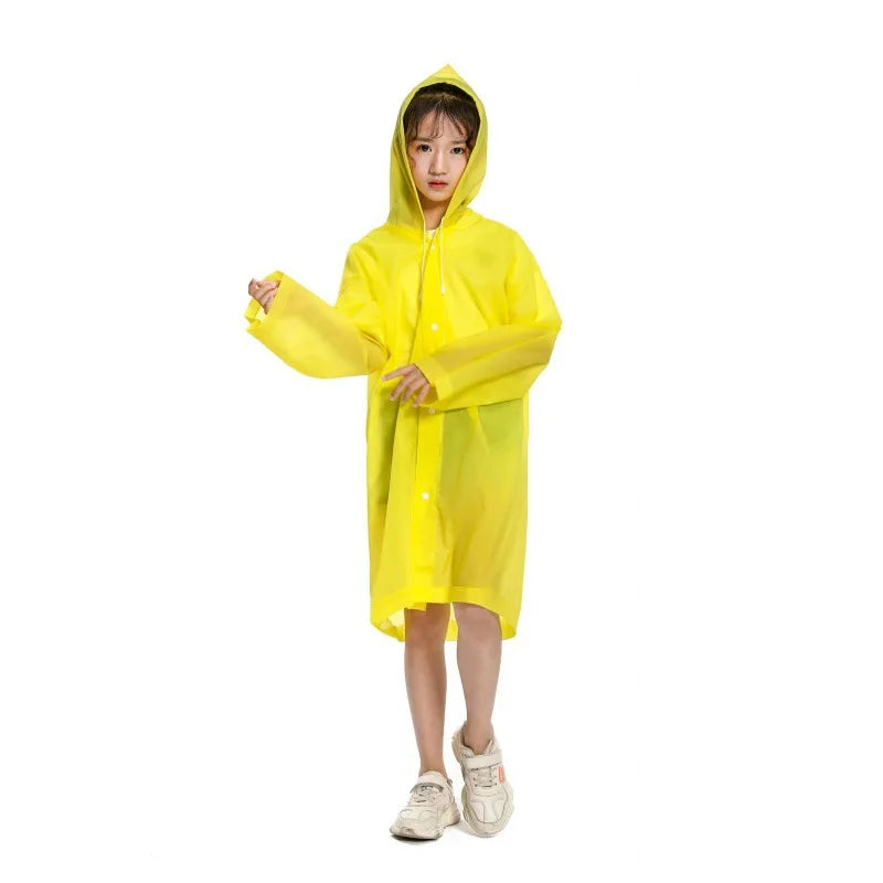 Factory Wholesale Kids Rain Ponchos Portable Reusable Emergency Raincoats Children's Rain Jacket