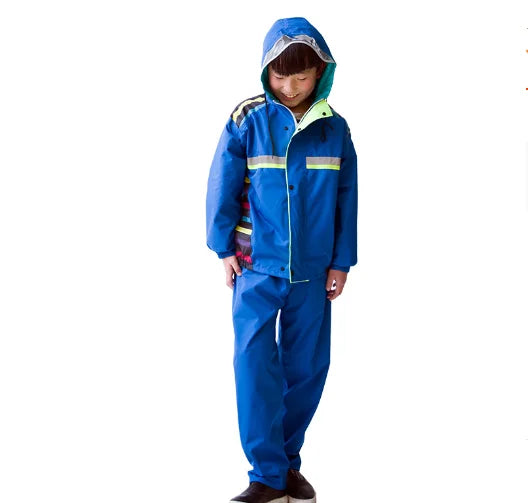 Children's Split Raincoat and Rain Pants Set, Double-layer Waterproof, Student Cycling, Hiking, Outdoor Rain protection