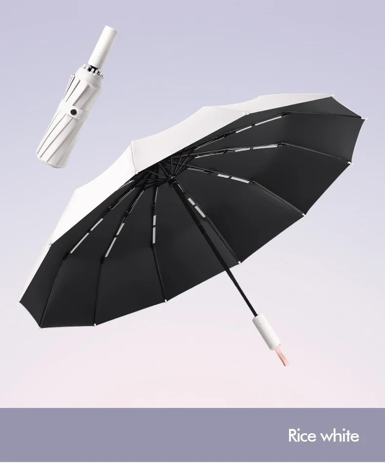 Cool Fresh Colors 23''*12k Carbon Fiber Rain Umbrella Contrast Color ABS Handle UV Protection Customizable Logo Fabric Material