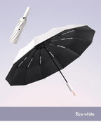 Promotion 23''*12k Carbon Fiber ABS Handle Umbrella 8k Contrast Color Rainy Sunny Days UPF50+ UV Protection Outdoor Business Use