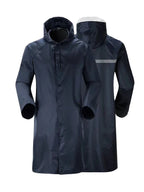 Customizable XL Adult Reflective Stripe Long Rain Jacket Waterproof Oxford Cloth Raincoat Outdoor Work Hiking Poncho Logo