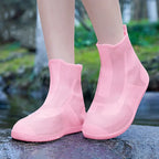 Men's Women's Waterproof Rain Boots Cover Rain Gear Thickened Shoe Covers Non-Slip Shoe Cover for Adult Easy Storage
