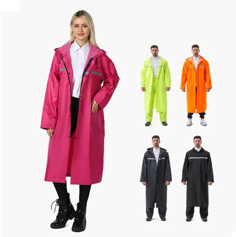 Black Double-layer Polyester Pongee Textile Full Body Rainstorm Proof Takeaway Duty Fishing Cycling Split Raincoat Suit
