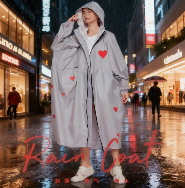 Adult Breathable Windproof Lightweight Reusable Waterproof Fashionable Raincoat for Cycling Hiking Outdoor Rain Jacket for Girls