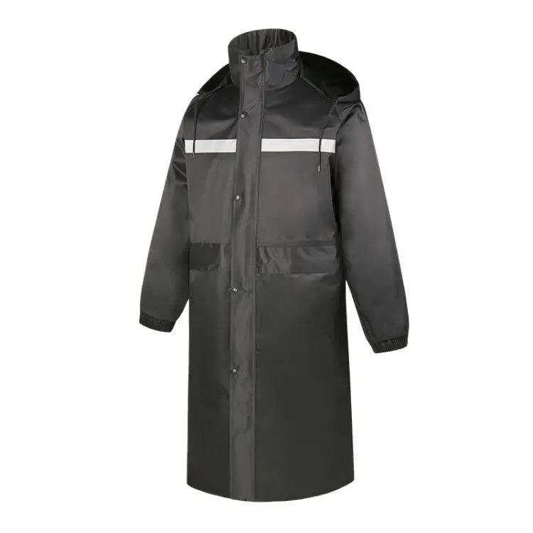 Overall Rain Coat Waterproof Rain Poncho  Full Length Rain Jacket With Reflective Tape