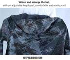 Fashionable One-piece Waterproof Camouflage Long Raincoat With Double Plackets and Buttons 0.28mm PVC
