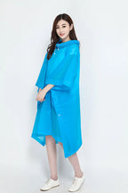 EVA Adult Waterproof Rain Jacket for Women Custom Logo Windproof Raincoat With One Pocket Poncho Style