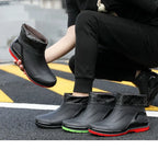 Factory Waterproof Ankle Neoprene Boots Non-slip Work Shoes Rubber Water Fashion Boots Outdoor Rainboots for Men Women