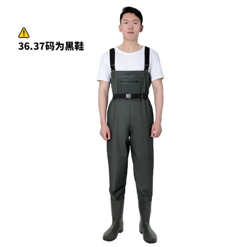 High Quality PVC Fly Fishing Waders for Men Women Waterproof Chest Waders With Boots Seamless Design for Hunting Sublimation