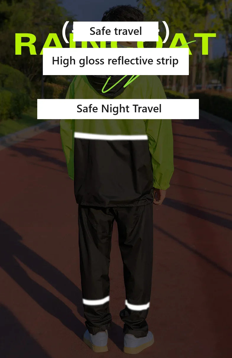 Split Raincoat Rainpants Suit Outdoor Cycling Men and Women Adults Full Body Labor protection Against Rainstorm