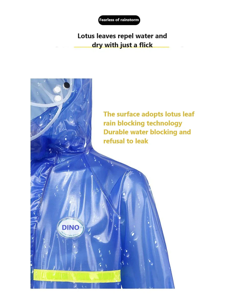 Raincoat and Rain Pants Suit, Pvc Transparent Material, Rainstorm Proof, Riding and Taking Away Duty