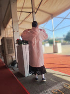 South Korea Fashion Trench Coat Custom Long Pink Waterproof Rain Poncho Breathable Lightweight Design High Windbreak Travel