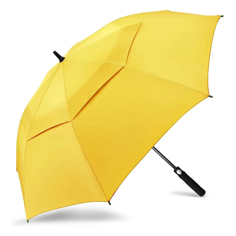 Double-Layer 30''* 8K Straight Golf Umbrella 130CM Windproof Business Rain Umbrella Air Vents Fabric Material Promotional
