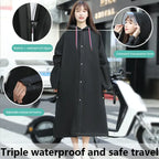 New Verson Waterproof Custom Raincoat Adult EVA Windproof Impermeable Para Lluvia Double Brim Hooded Eco-friendly