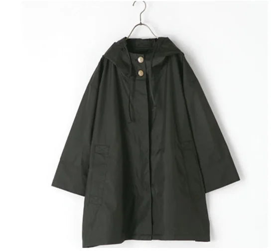 Japanese Women's Fashionable Waterproof and Breathable Lightweight Cape Windbreaker Style Adult Raincoat Cute Fashion Jacket Main image
