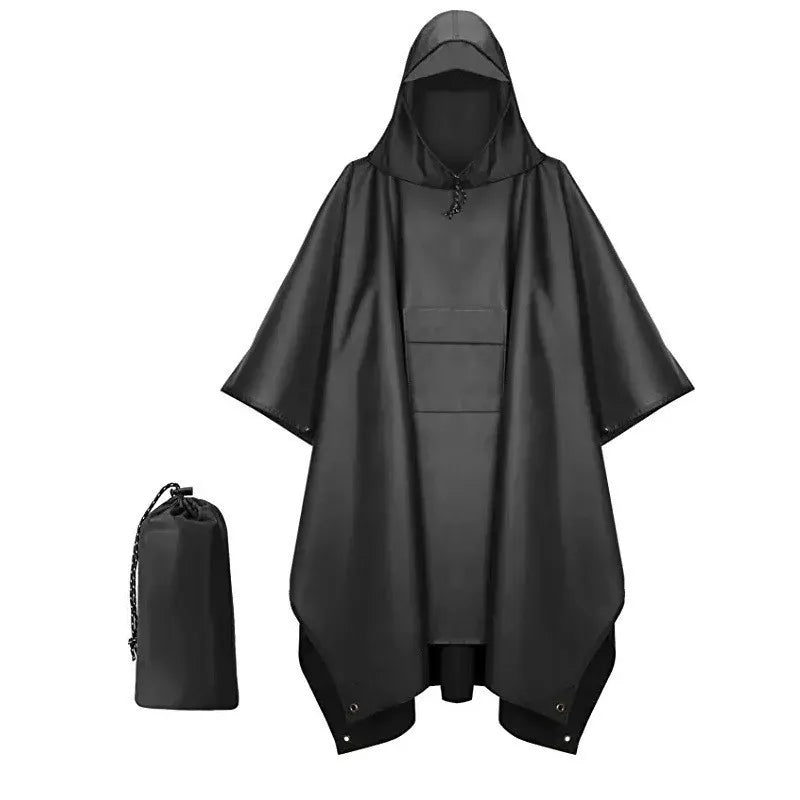 Reusable  Portable Waterproof Hooded Rain Poncho 3 In1 Lightweight Raincoat Rain Cape Motorbike Riding Poncho Main image