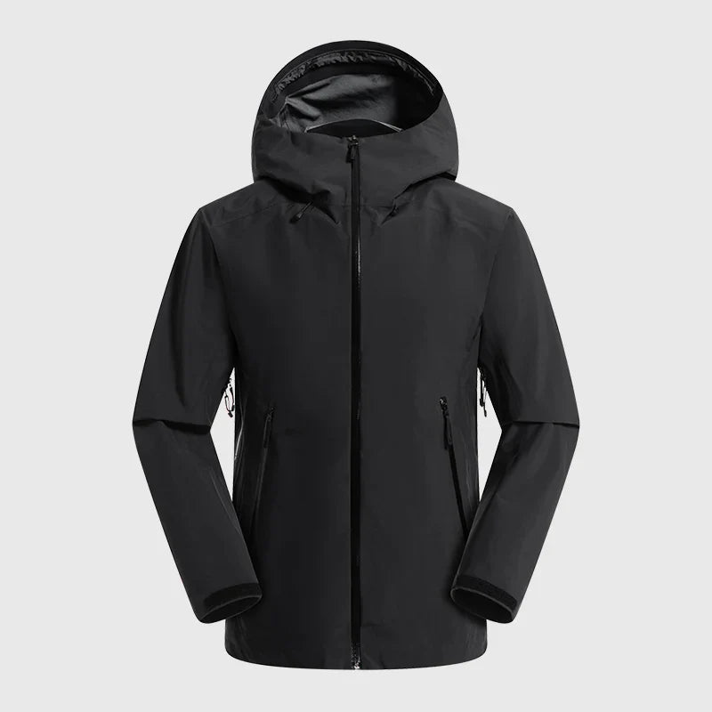 Men's Softshell Jacket With Hood Fleece Lined Windbreaker Lightweight Waterproof Jackets for Hiking Main image