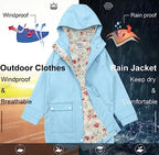 Customized Kids Rain Jacket Waterproof Windproof Hooded Rubber Raincoat Boys Girls XXL XXXL Children's Rainy Days Customized