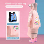 Cartoon Animal Style Waterproof Poncho Jas Hujan Anak  Hooded Rainwear Rainsuit Kids Raincoat