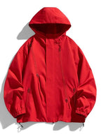 Men's High Quality Waterproof Polyester Windbreaker Print Pattern Rain Jacket With Logo for Hiking Rainy Outdoor Activities