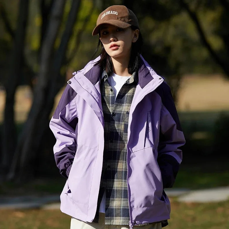 Customizable Winter Jacket for Men Women Sports Windproof Softshell Liner Detachable Hood PU Material Rain Resistant Apparels