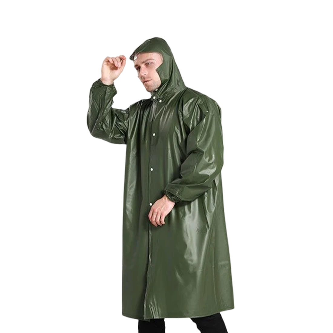 Wholesale Thickened Reflective Rain Gear  Long Raincoat Main image