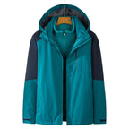 Outdoor Work Clothes Women Men Waterproof Breathable Two-Piece Set Three-in-One Winter Ski Suit Warm Layer Rain Jackets Raincoat