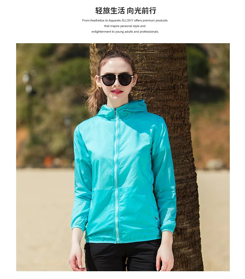 Women's Waterproof Rain Jacket  Outdoor Lightweight Raincoat Hiking Windbreaker  Jacket for Men Women Adult Blue Green Yellow Secondary image