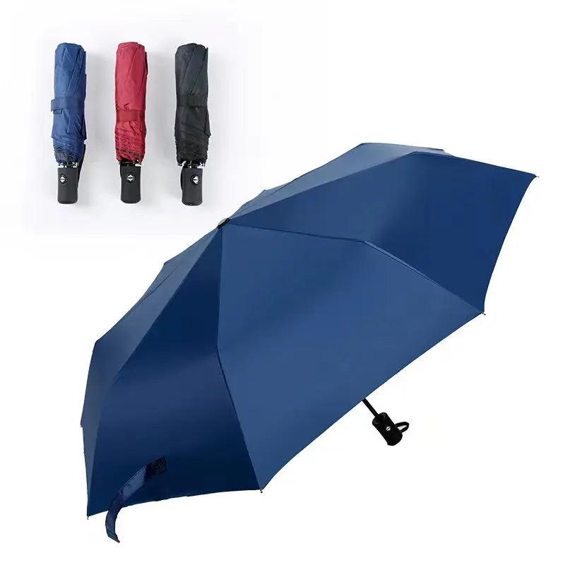 Sunny and Rainy Umbrella  Three Folding Umbrella With Blacking Coating