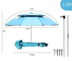 Fishing Umbrella Buckle Flower Double-layer Thickened Windproof Universal Full Shading Parasol