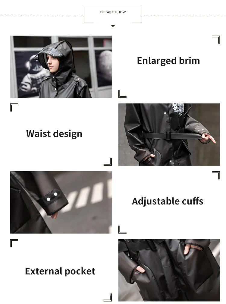 Customized Hot Sale Fashion Factory Supply Waterproof  Adult Raincoats for Women Poncho Bicycle Long Raincoats Jacket Bike Rain