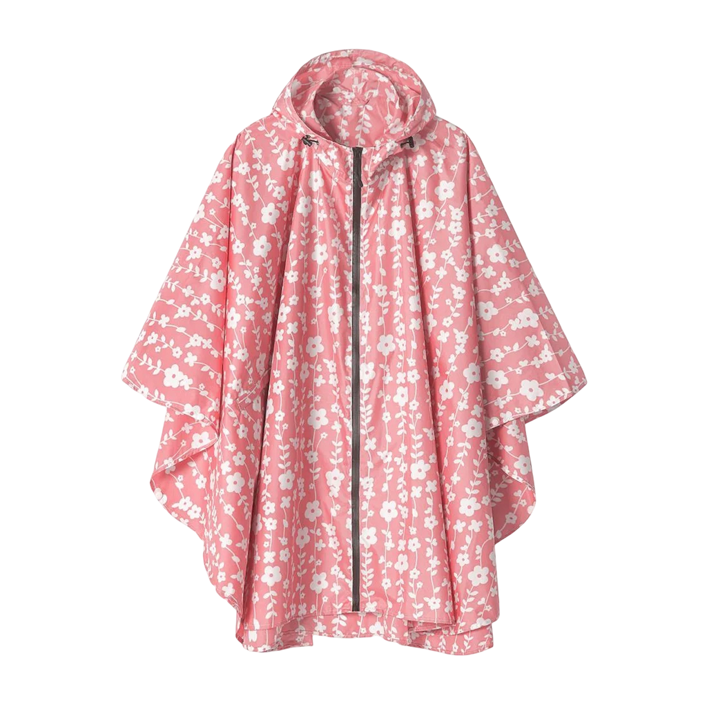 Women's Disposable Waterproof Raincoat Pockets Portable Poncho Fishing Hiking Colorful Flower Style Clothing Adults Girls