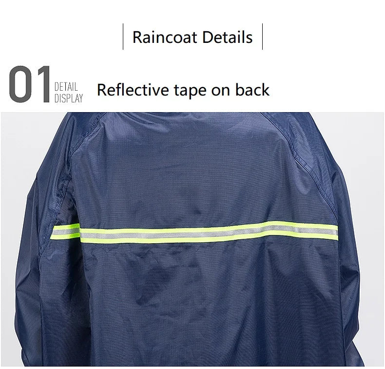 Custom PU Adults Long Rain Coat Windcheater Windbreaker Outerwear Waterproof Oxford Rain Poncho Outdoor Activity Hiking Logo