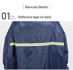 Custom PU Adults Long Rain Coat Windcheater Windbreaker Outerwear Waterproof Oxford Rain Poncho Outdoor Activity Hiking Logo