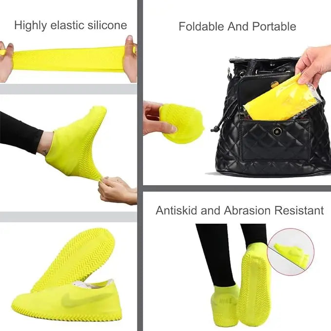 Waterproof Silicone Shoes  Non-slip Water Resistant Overshoes Silicone Rubber Rain Shoes Latex Opp Bag Fashion Jiangxi Midi