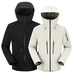 Unisex High-End Trilaminate Waterproof Breathing Bomber Jacket Soft Winter Windbreaker With Zipper Closure for Hiking Raincoat