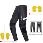Dualspor Men's Sportswear Motorcycle Riding Pants Unisex Insulated Hip Protection Trousers Removable Thickened Windproof XS