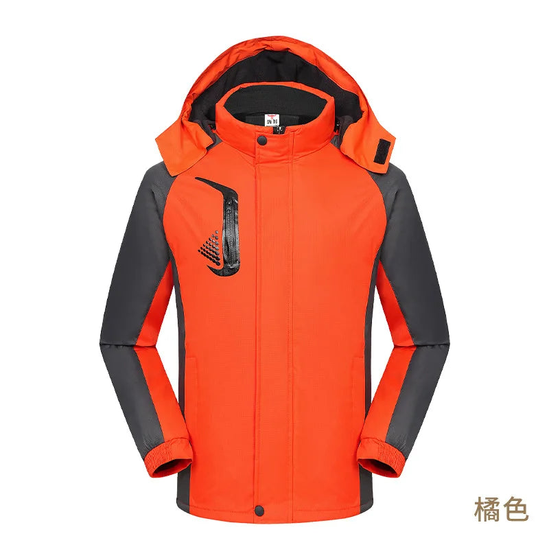 Outdoor Warm Padded Zipper Hooded Jacket High Polyester Windproof Waterproof Travel Wholesale Custom Printing Logo