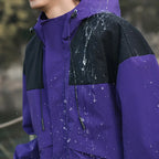 Couple Outdoor Hiking Jacket With Windproof Waterproof Cap Spring Rain Suit With Hooded Jacket Made Polyester Motorcycle Use