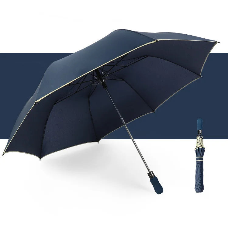 Umbrella Supplier 2 Fold Golf Umbrella Auto Open Promotion Golf Rain and Sun Umbrella