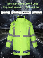 High Visibility Reflective Safety Jacket Waterproof Raincoat With Logo Anti-storm Work & Hiking Adult Raincoat for Men & Women