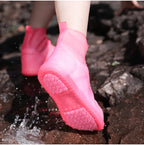 Silicone Adult Shoe Cover Rain Boots Rain Shoes Waterproof Rainstorm Proof Fashion Rain Proof  Shoe Cover