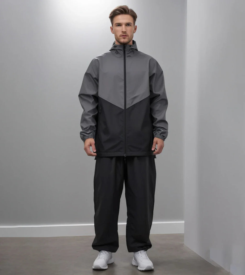 High Reflective Waterproof Cycling Raincoat Suit Hood Jacket Pants Rain Coat Visible Protection Riders Rain Cape for Motor Cycle