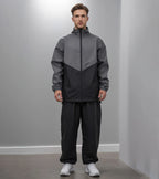 High Reflective Waterproof Cycling Raincoat Suit Hood Jacket Pants Rain Coat Visible Protection Riders Rain Cape for Motor Cycle