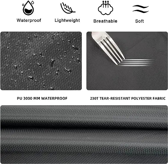 Waterproof Lightweight Hooded Rain Poncho for Adults Reusable Rain Coat One Pocket Breathable Feature Hiking Tours Men Women