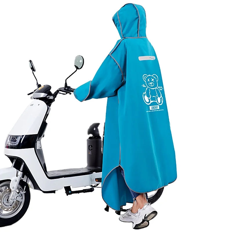 Thickened EVA Waterproof Motorcycle Scooter Raincoat Windbreaker Long Rain Coat Customized logo Secondary image