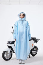 Modern Design Adult Boys and Girls  EVA Long Raincoat Backpack Waterproof Windproof for Outdoor Touring Travel Electric Bicycle