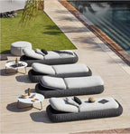 Outdoor Furniture Leisure Sun Loungers Sun Beds Beach Chair for Relaxing Lying Outdoor Furniture for Comfortable Leisure Time