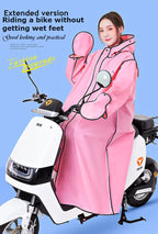 Adult Raincoat Full Body Rainstorm Proof Men's and Women's Lengthened Thickened Single Rider Hiking Poncho